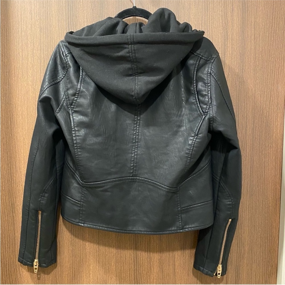 Blank NYC Faux Leather Jacket with Hood - Picture 8 of 8